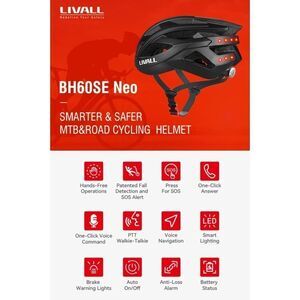 Livall BH60SE Neo Bluetooth Mountain Bike Helmet Microphone Fall Detection Brake